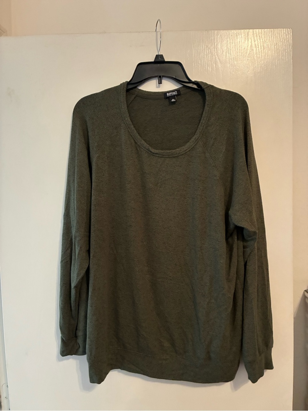 Buffalo David Bitton Olive Green Crewneck Sweater